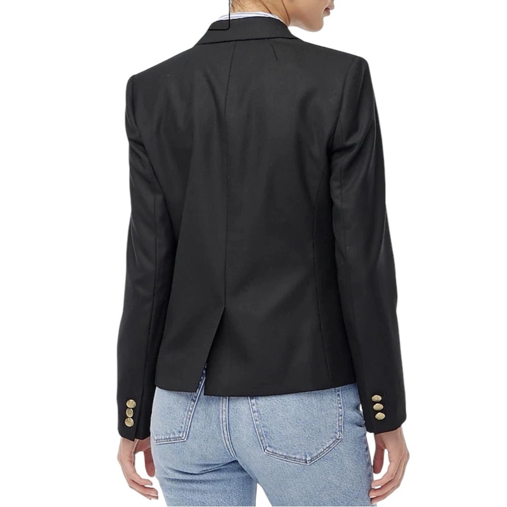 J.Crew Original Schoolboy Wool Blend Blazer Jacket Black Style #92480 Sz 4 - Picture 5 of 12